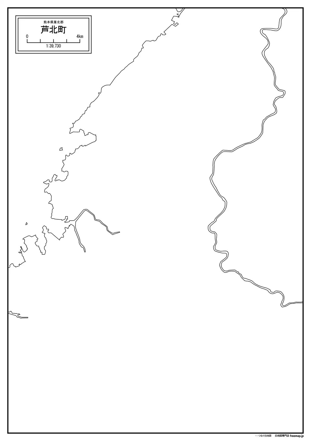 海岸線、川や池のみ記載