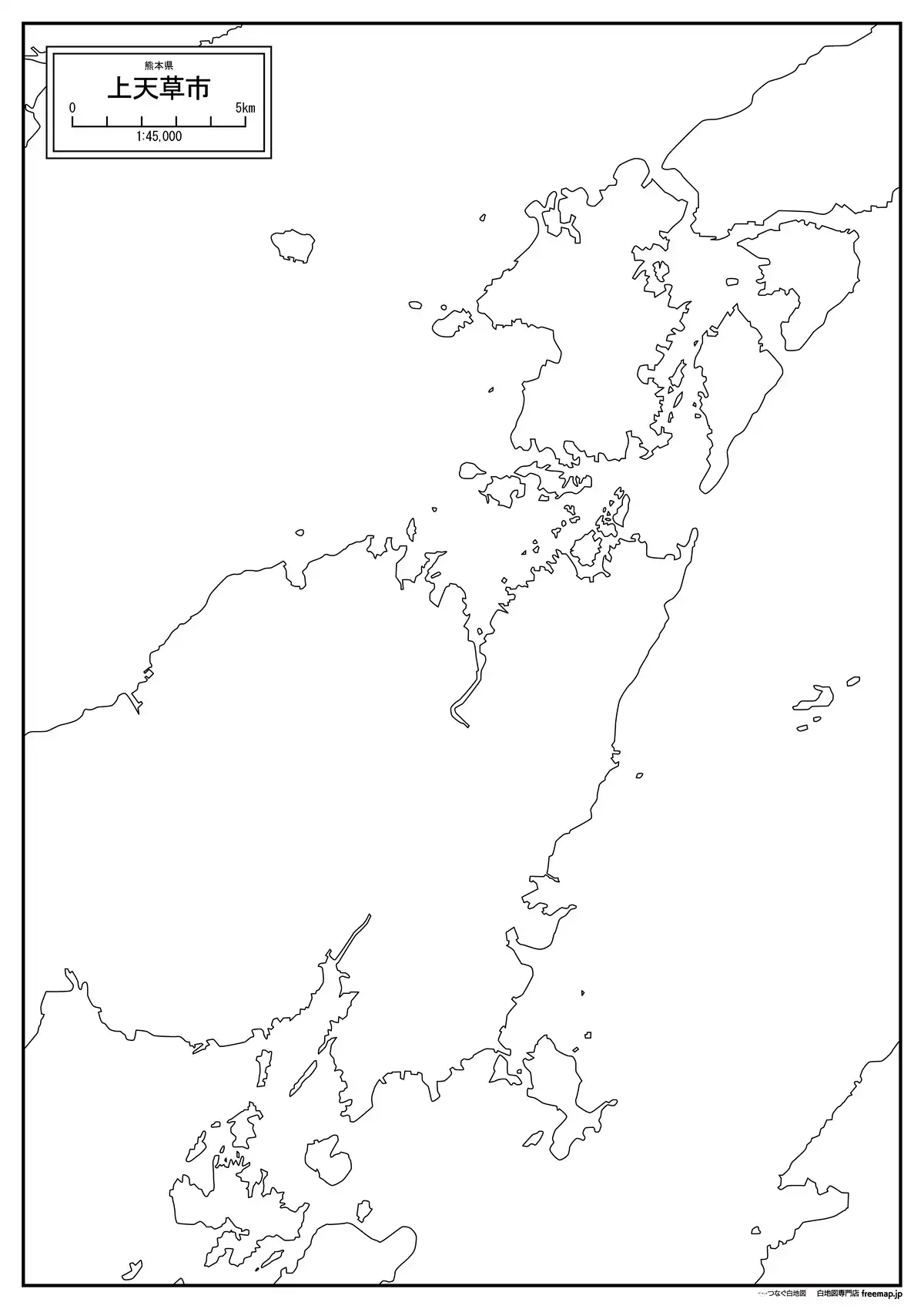 海岸線、川や池のみ記載
