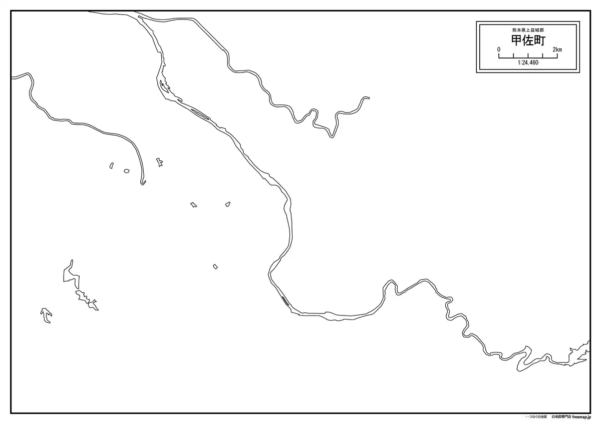 海岸線、川や池のみ記載