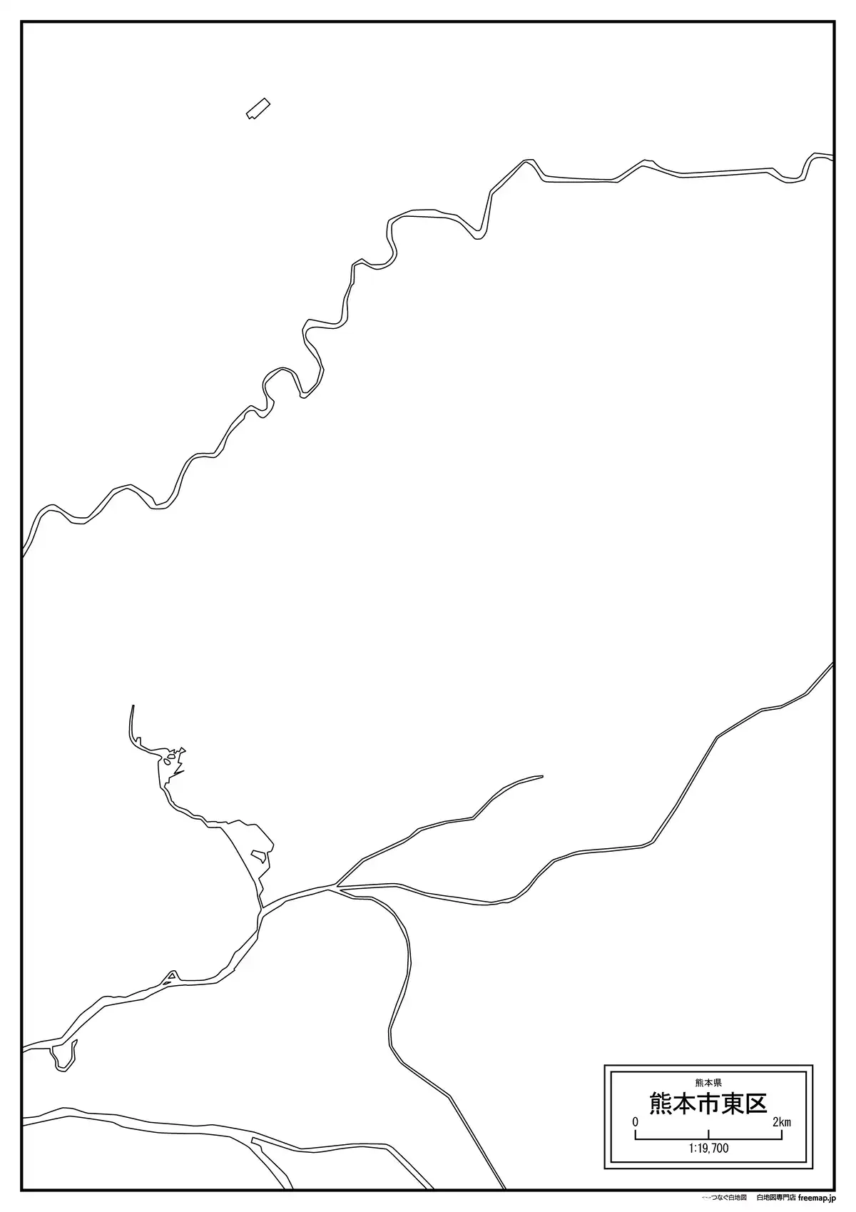 海岸線、川や池のみ記載