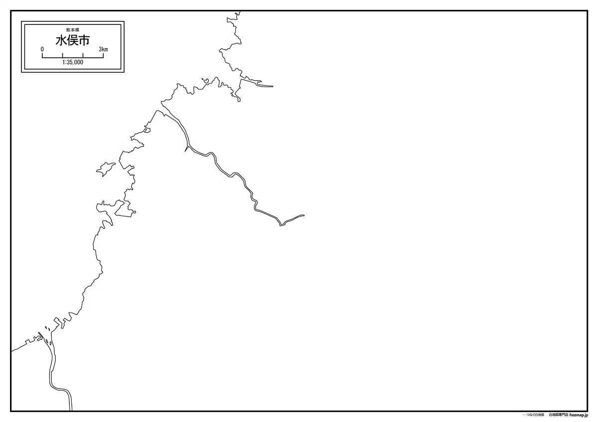 海岸線、川や池のみ記載
