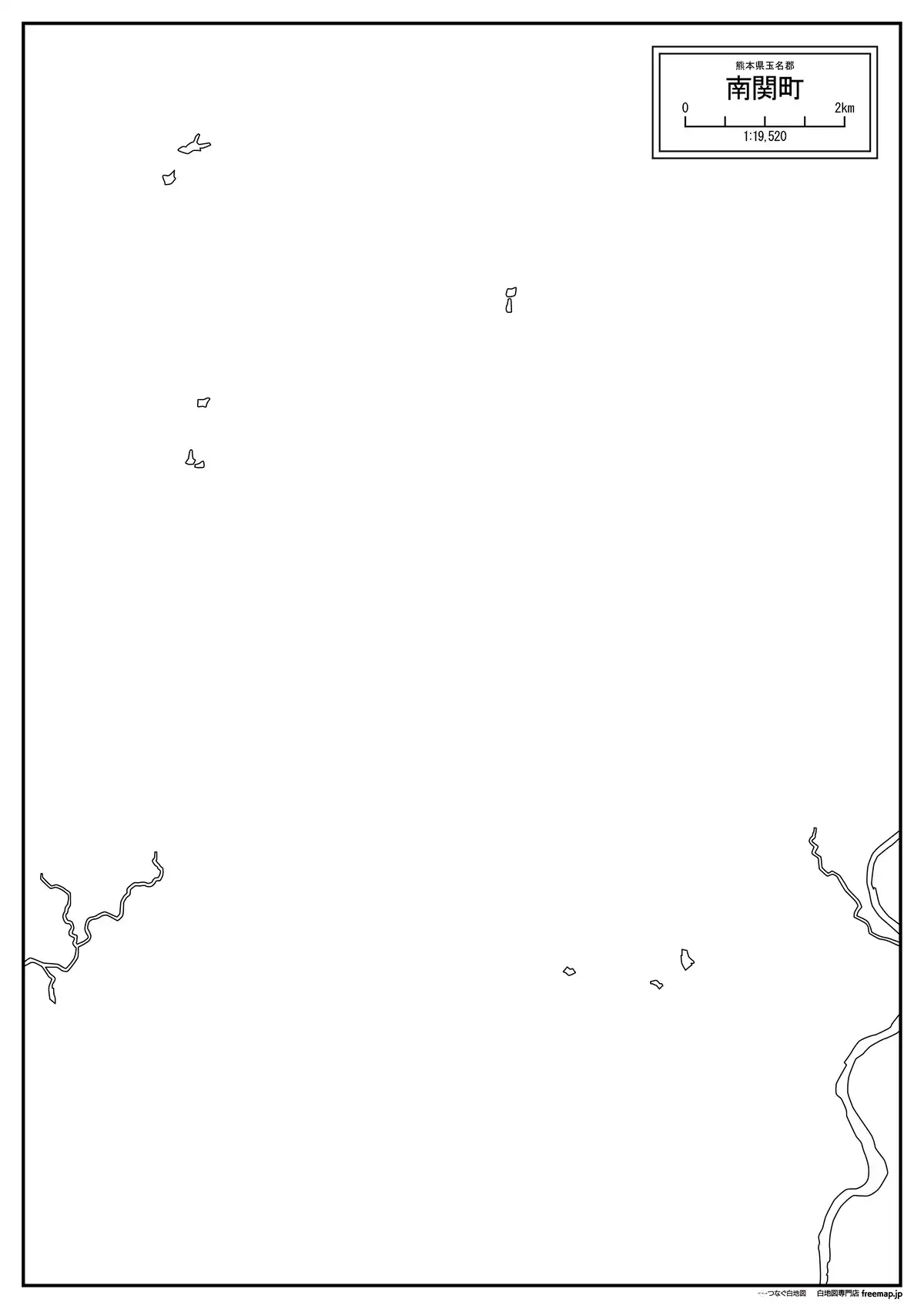 海岸線、川や池のみ記載