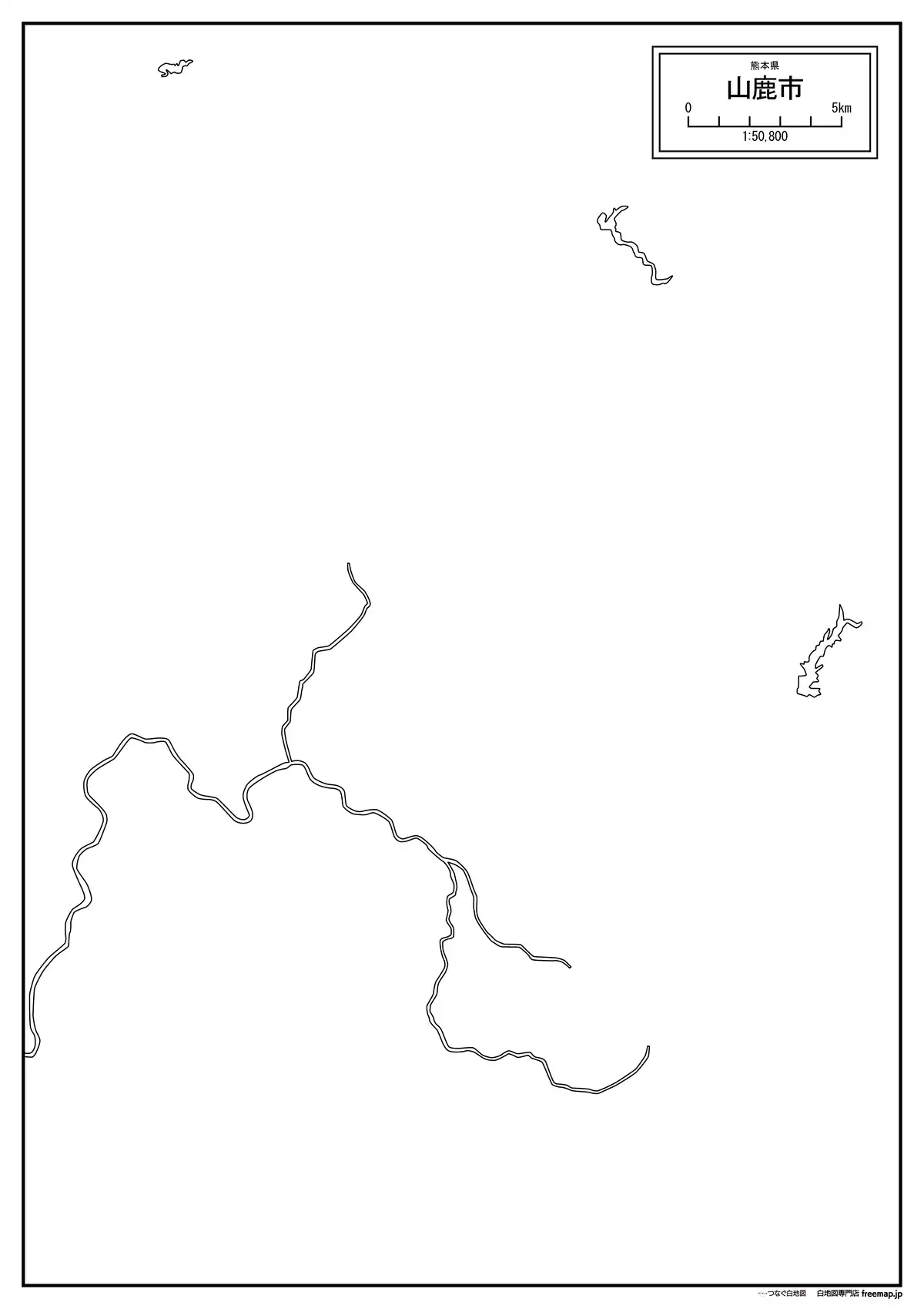 海岸線、川や池のみ記載