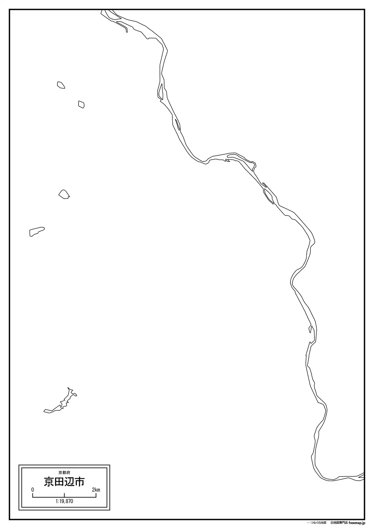 海岸線、川や池のみ記載