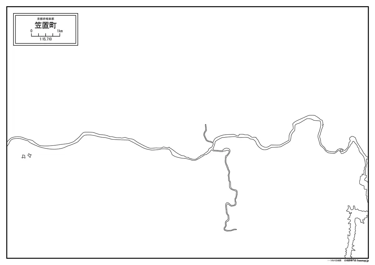 海岸線、川や池のみ記載