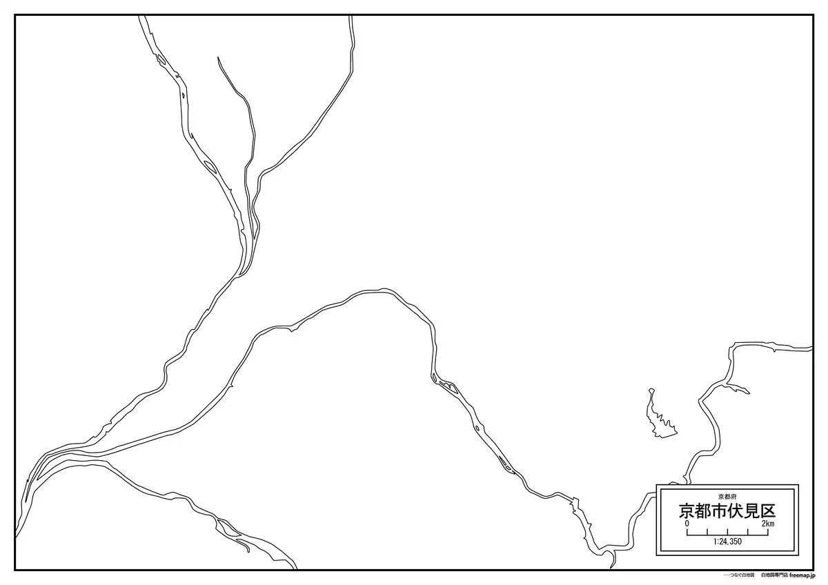 海岸線、川や池のみ記載