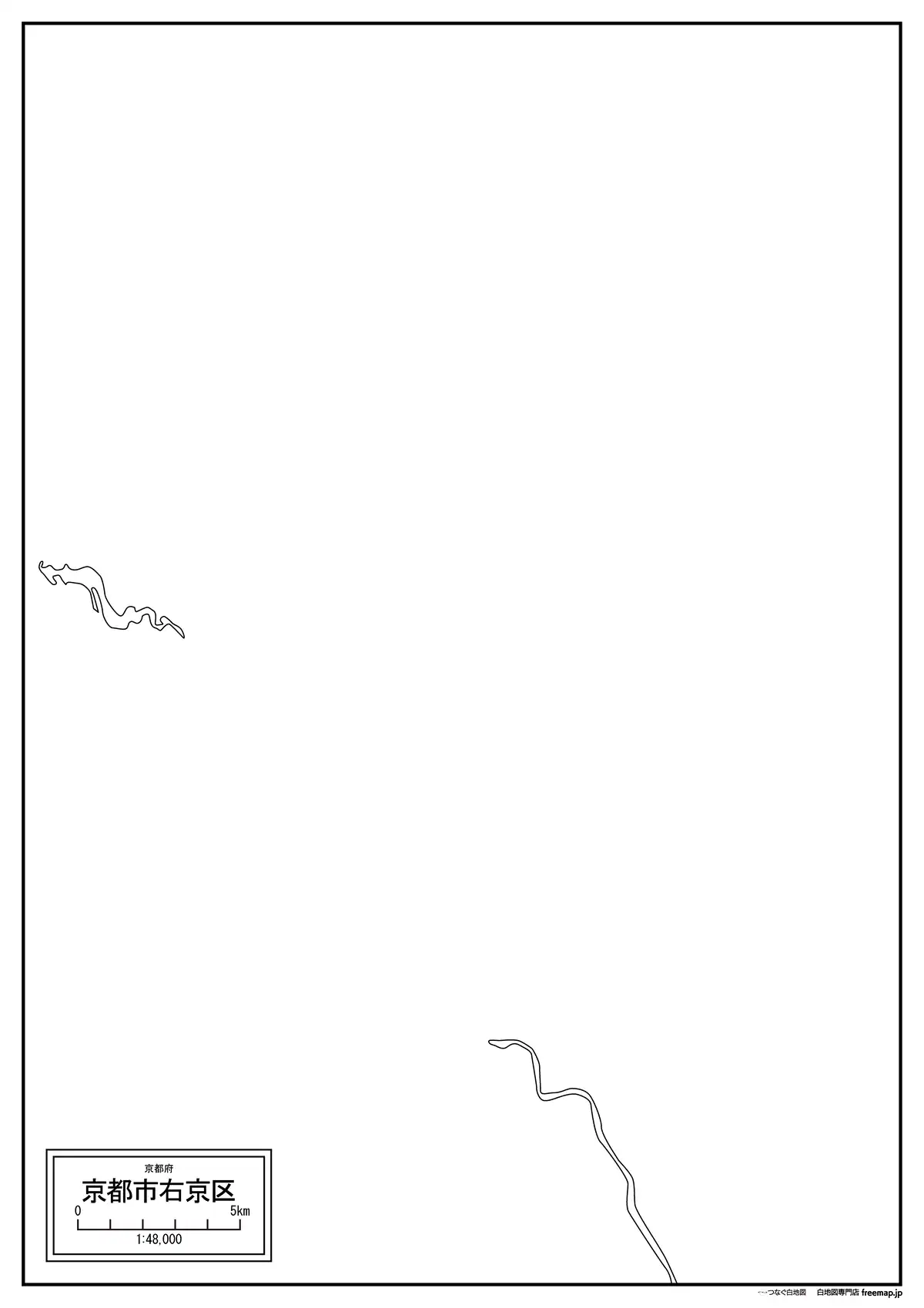海岸線、川や池のみ記載