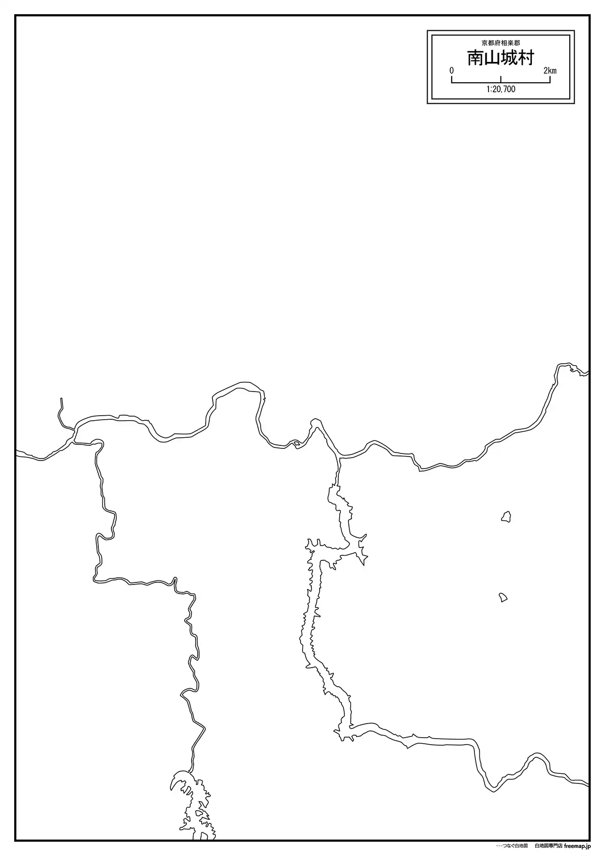 海岸線、川や池のみ記載