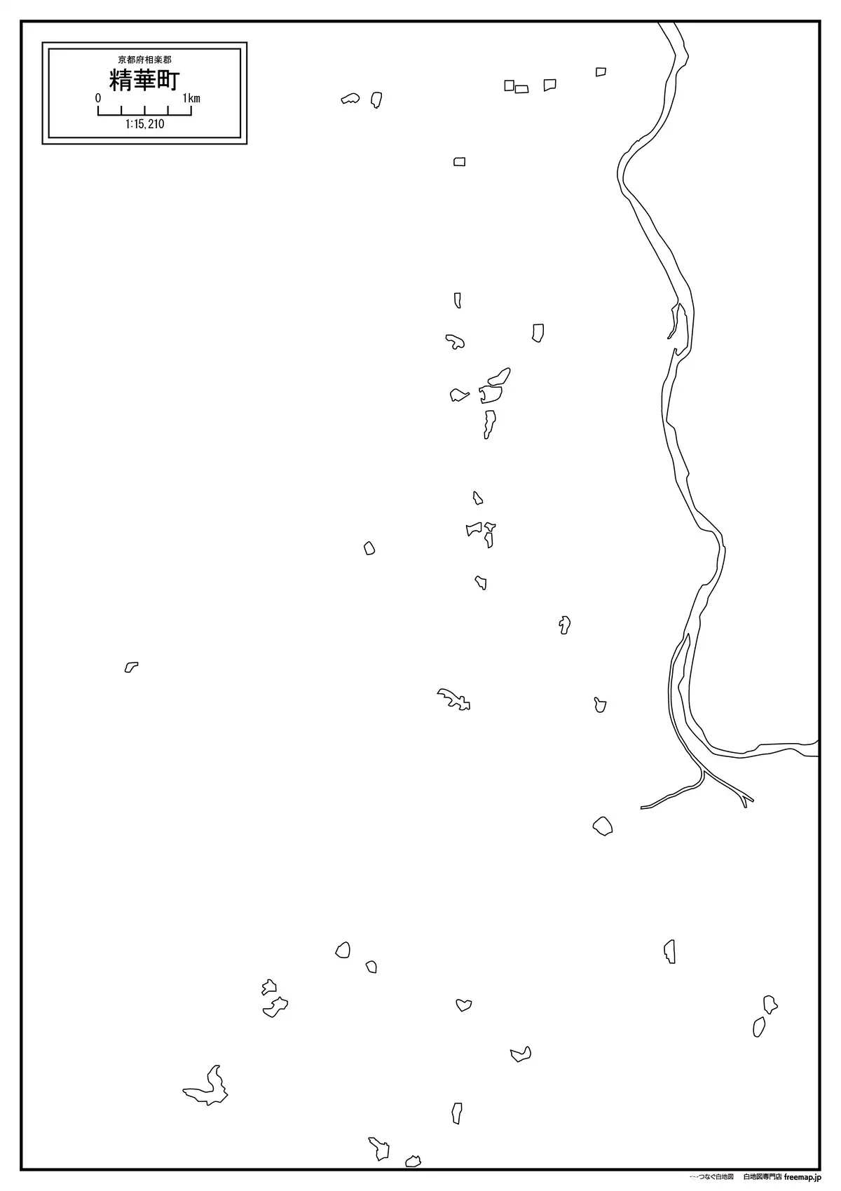 海岸線、川や池のみ記載