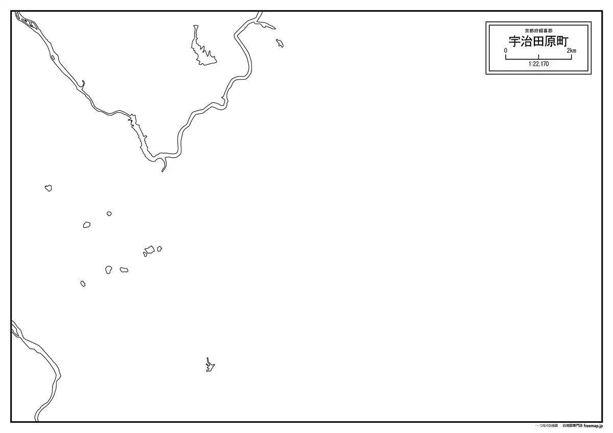 海岸線、川や池のみ記載