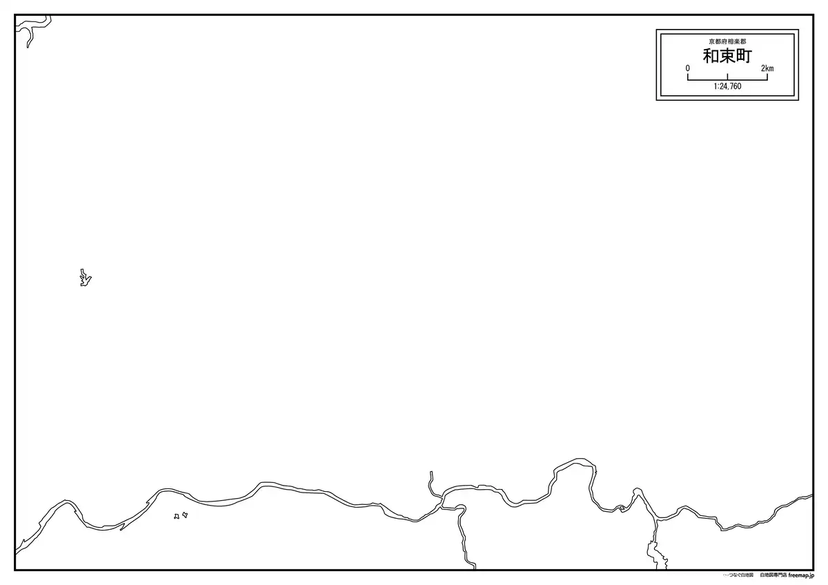 海岸線、川や池のみ記載