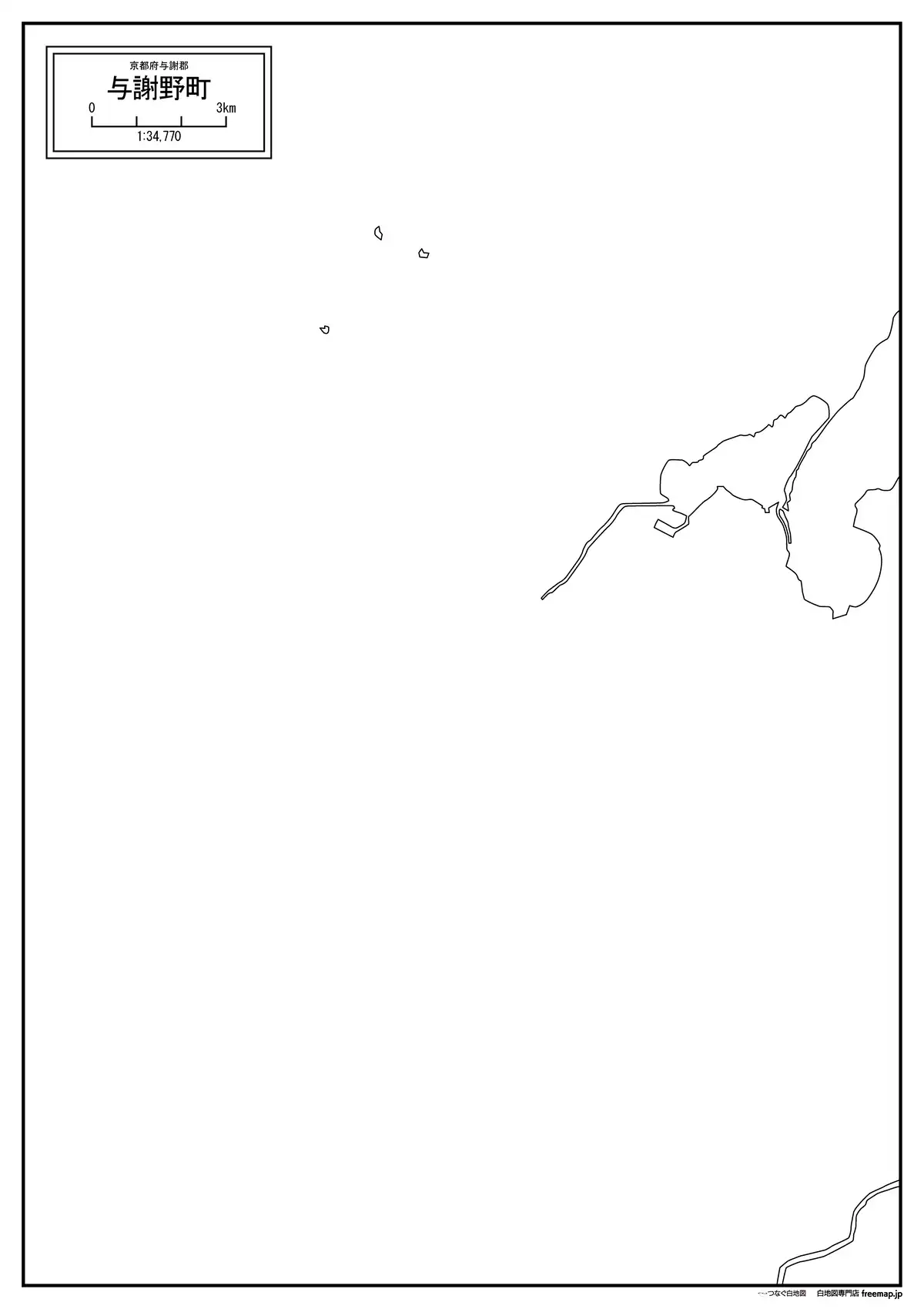 海岸線、川や池のみ記載