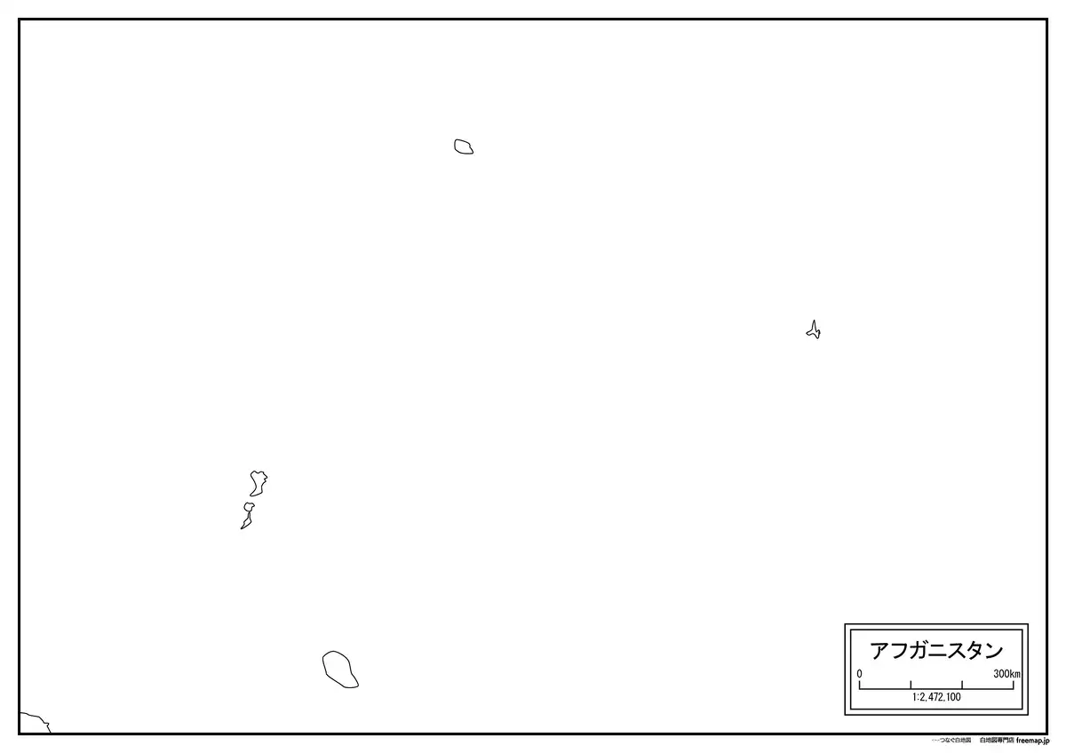 海岸線や川・池のみ記載