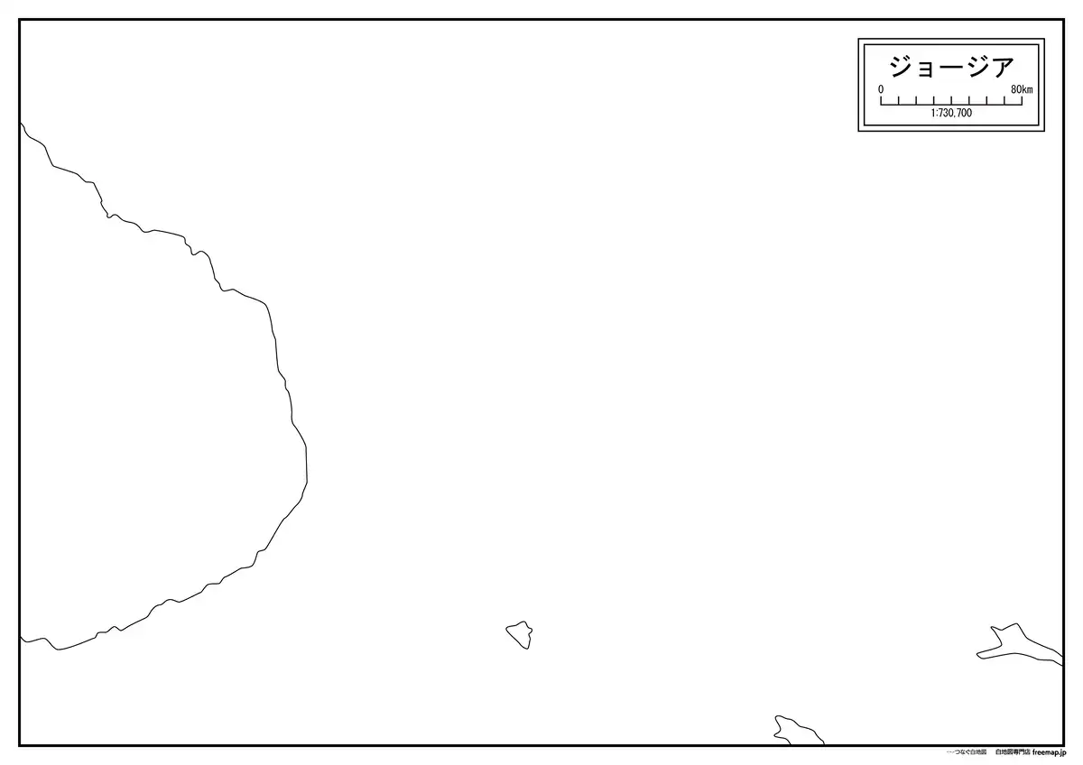 海岸線や川・池のみ記載