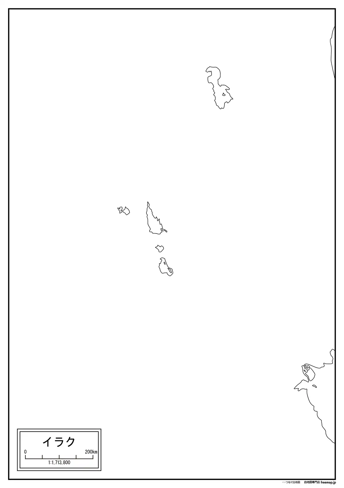 海岸線や川・池のみ記載