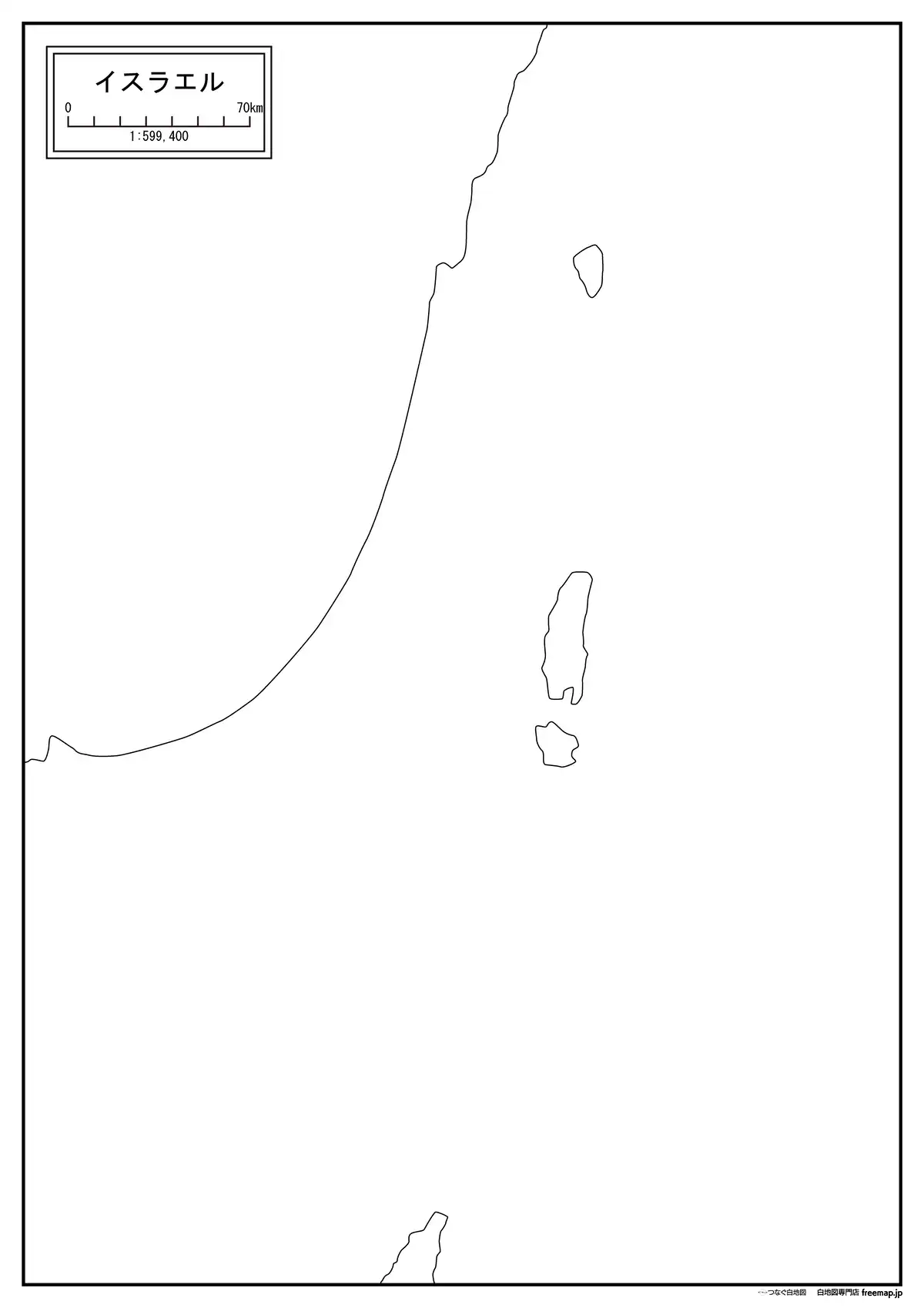 海岸線や川・池のみ記載