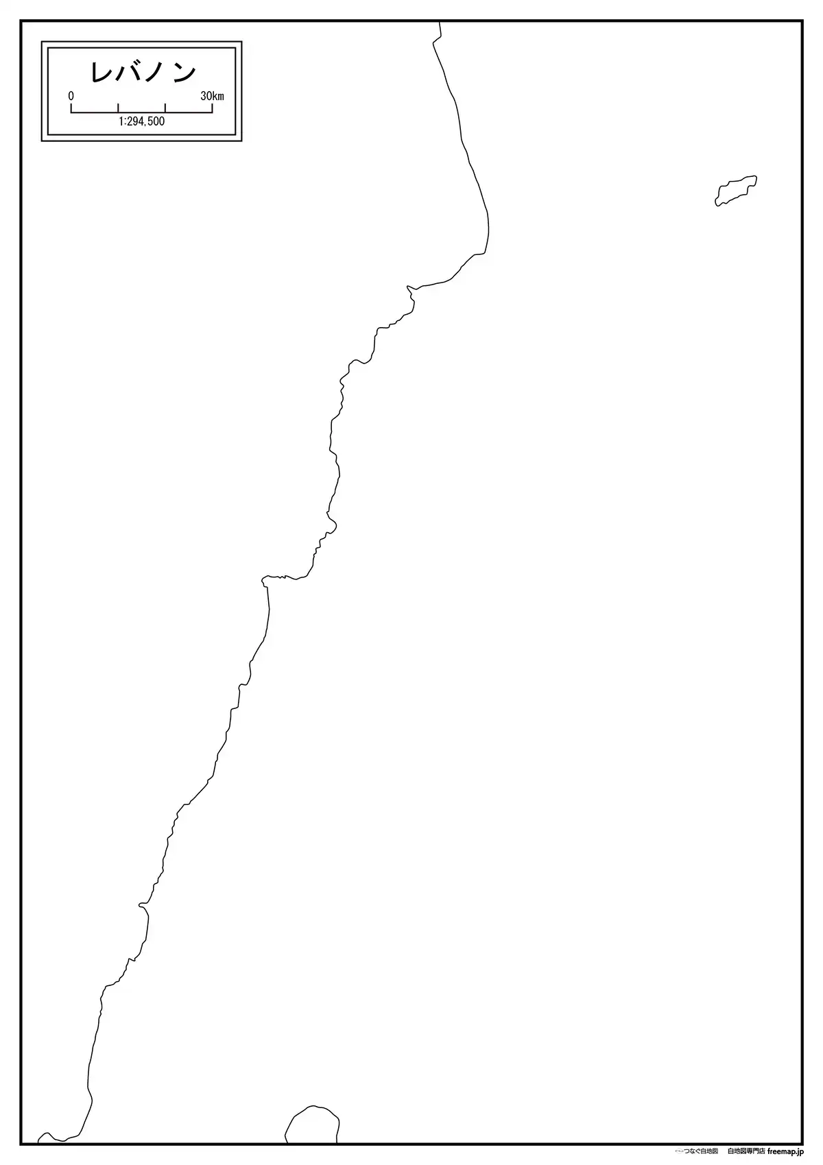 海岸線や川・池のみ記載