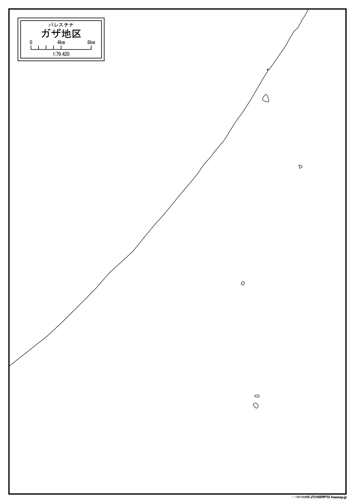 海岸線や川・池のみ記載