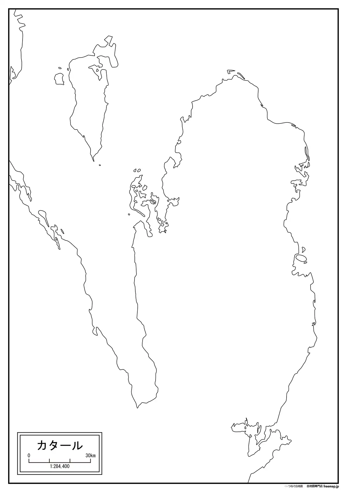 海岸線や川・池のみ記載