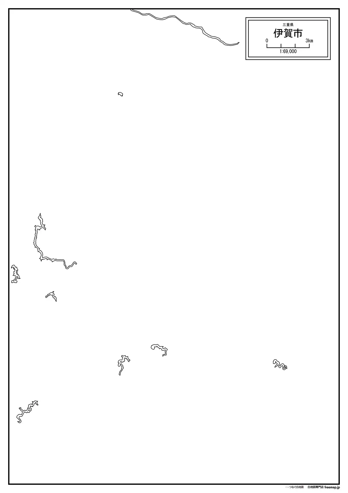 海岸線、川や池のみ記載