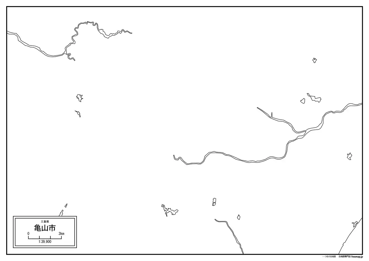 海岸線、川や池のみ記載