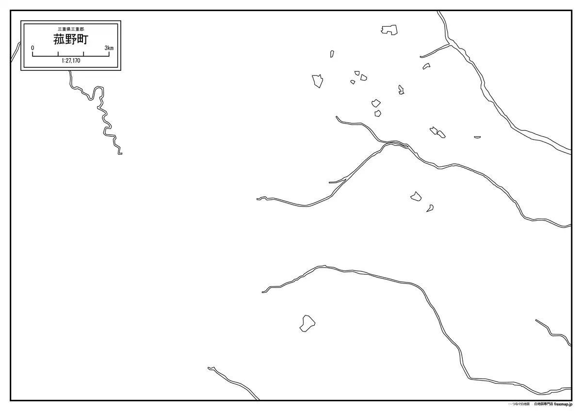 海岸線、川や池のみ記載