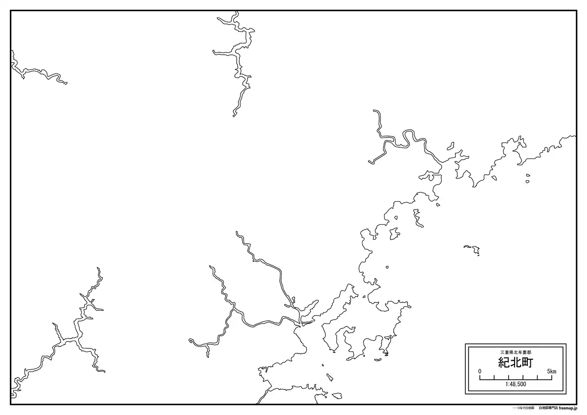 海岸線、川や池のみ記載