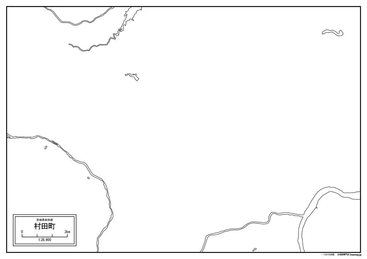 海岸線、川や池のみ記載