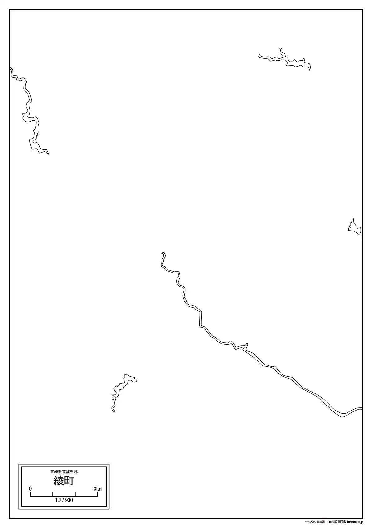 海岸線、川や池のみ記載