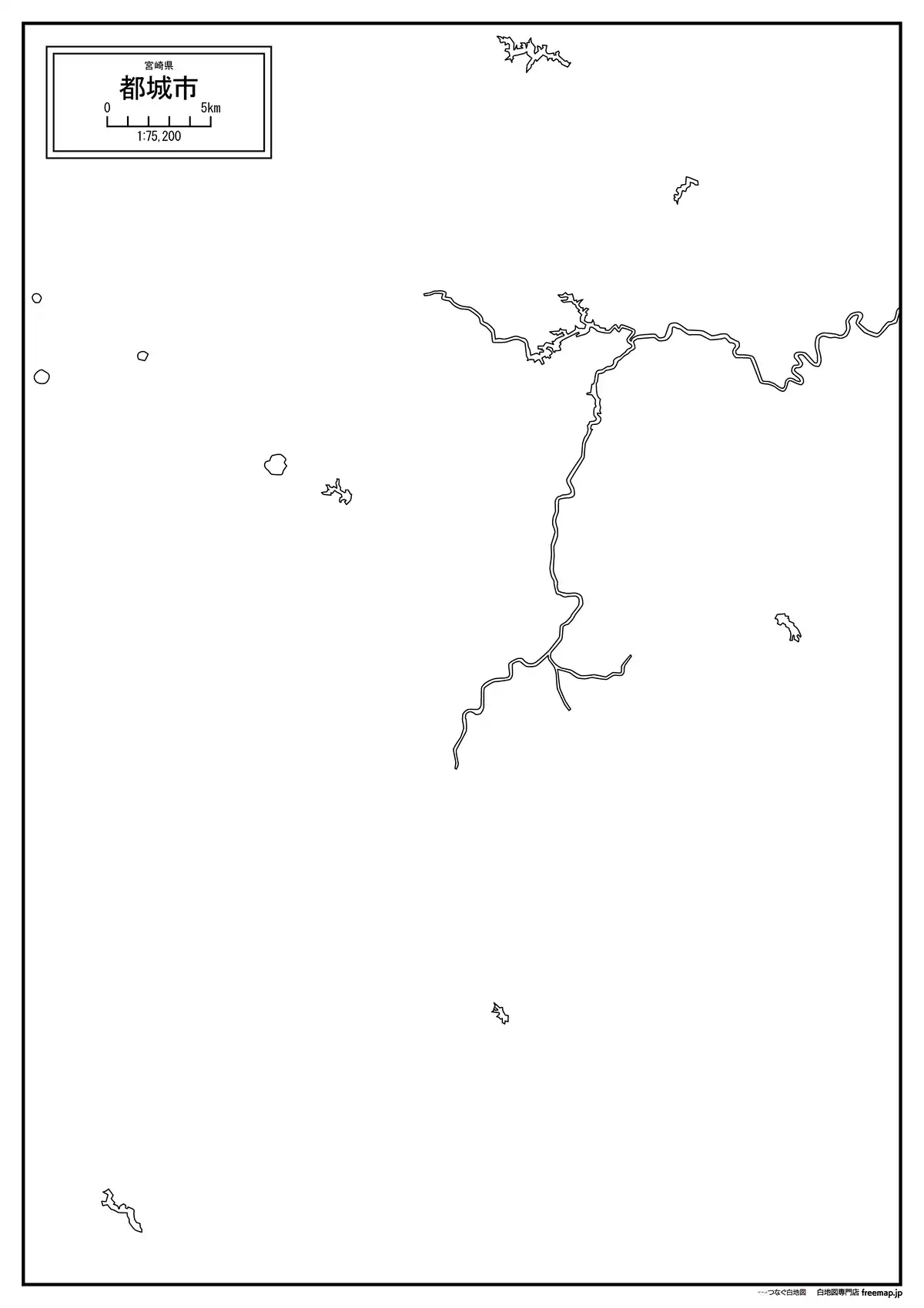 海岸線、川や池のみ記載