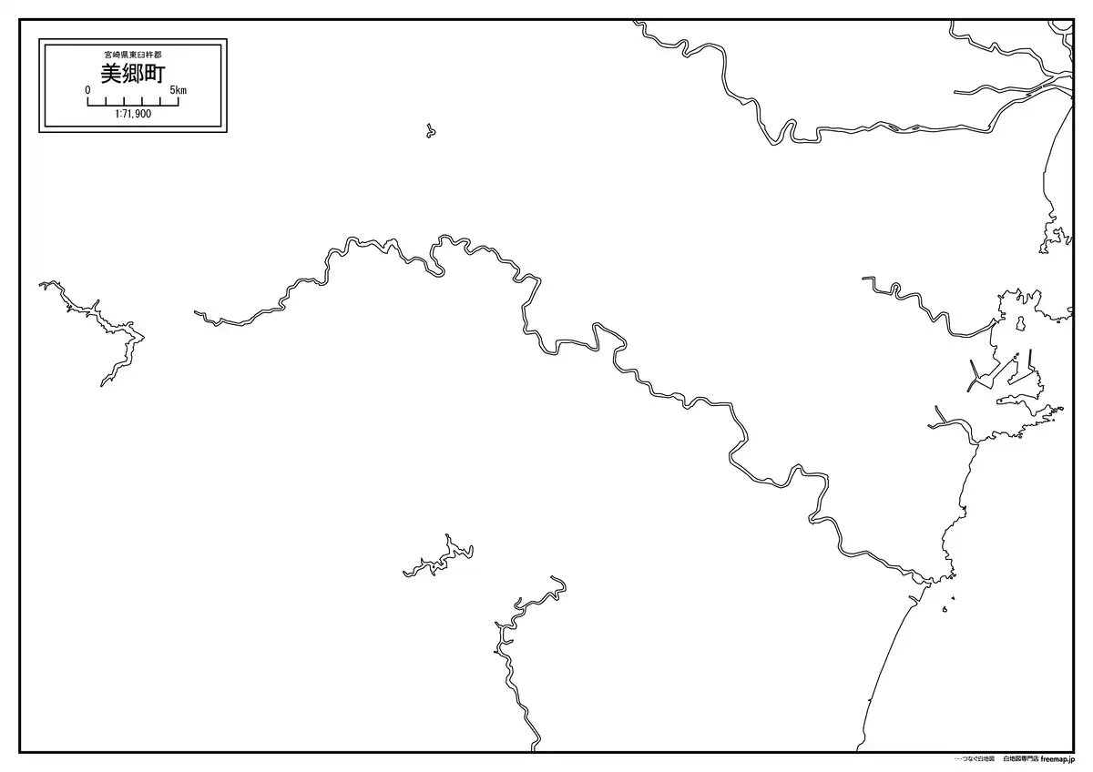 海岸線、川や池のみ記載