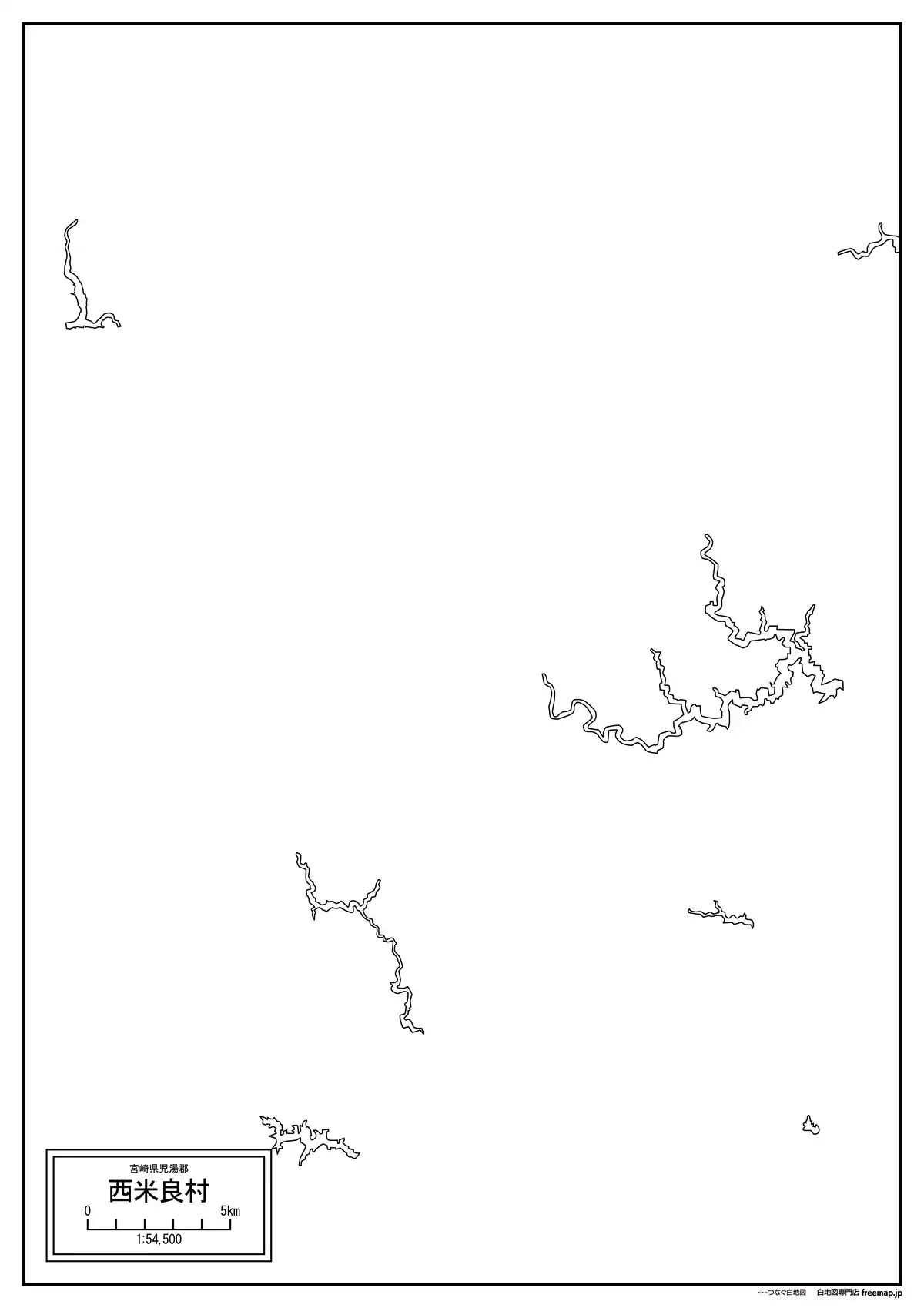 海岸線、川や池のみ記載