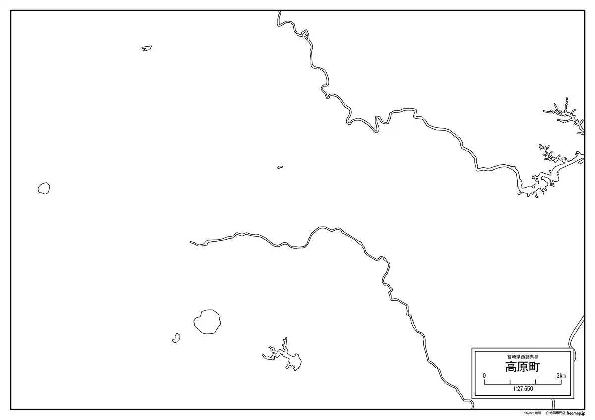海岸線、川や池のみ記載