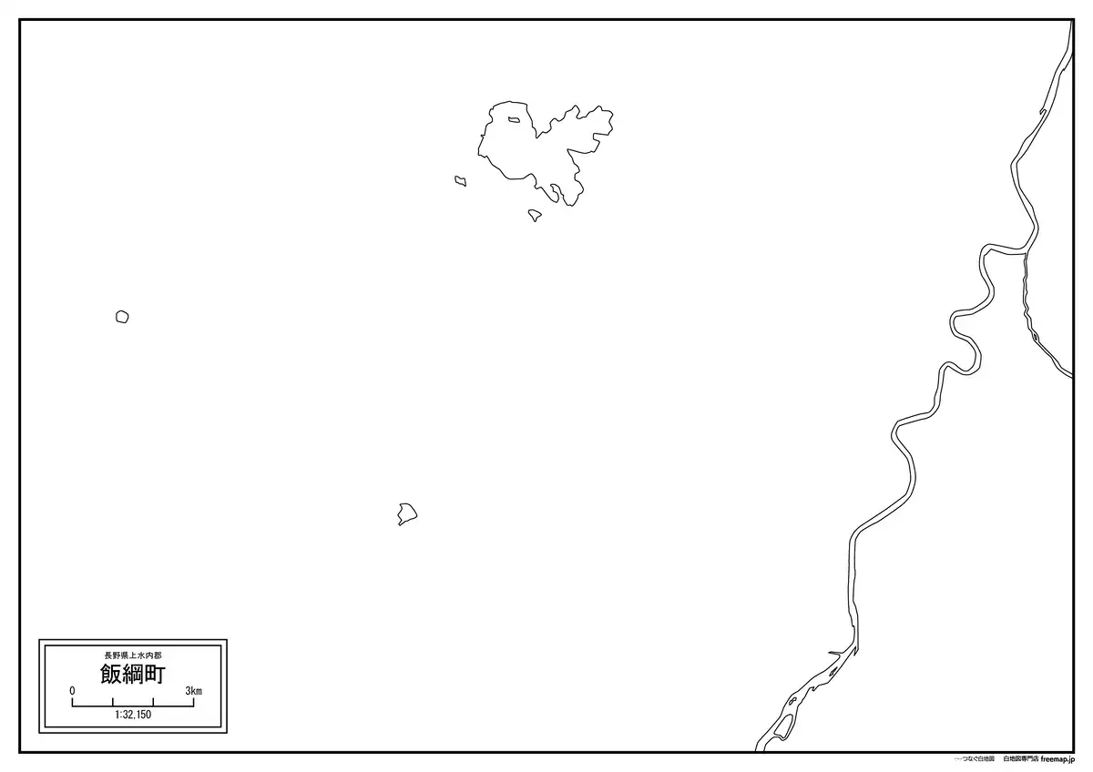 海岸線、川や池のみ記載