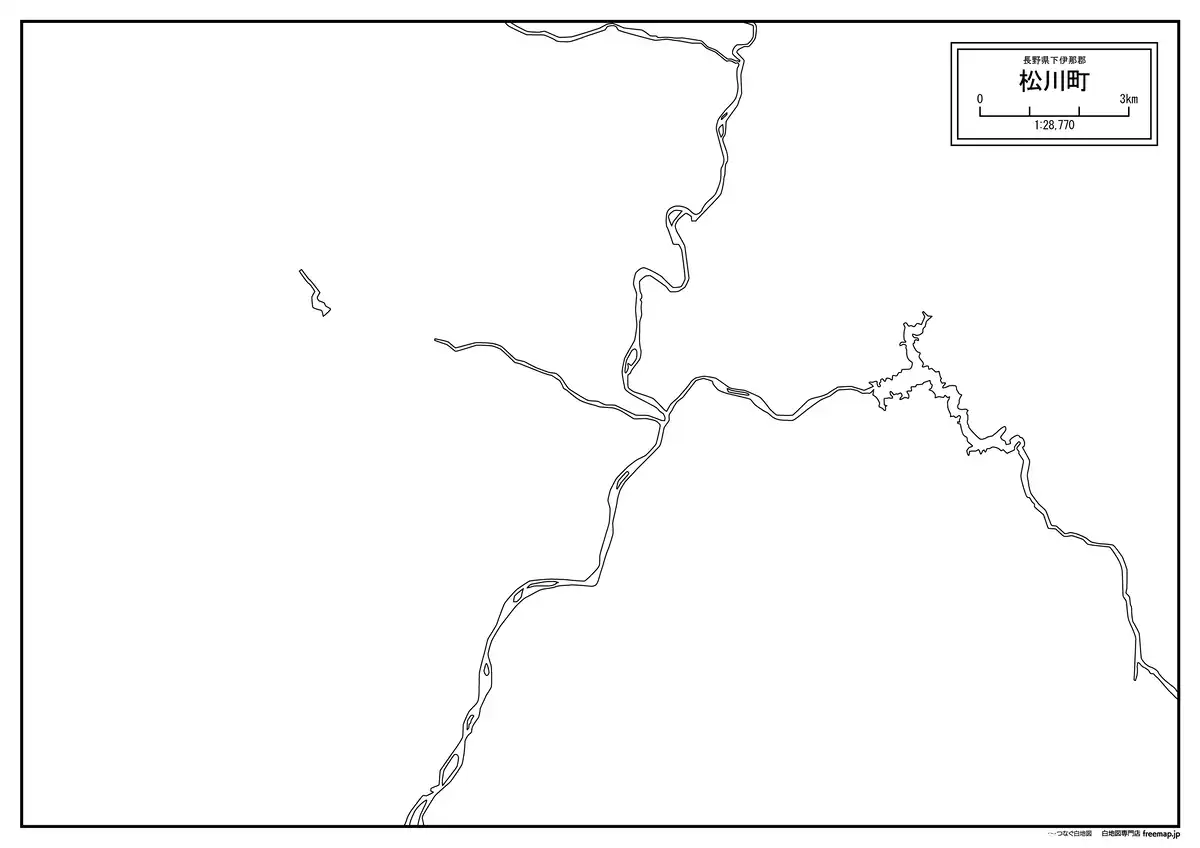 海岸線、川や池のみ記載
