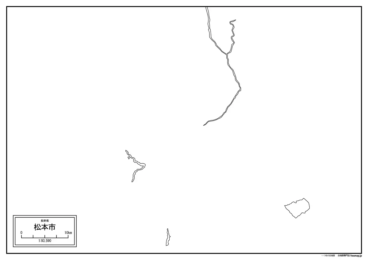 海岸線、川や池のみ記載