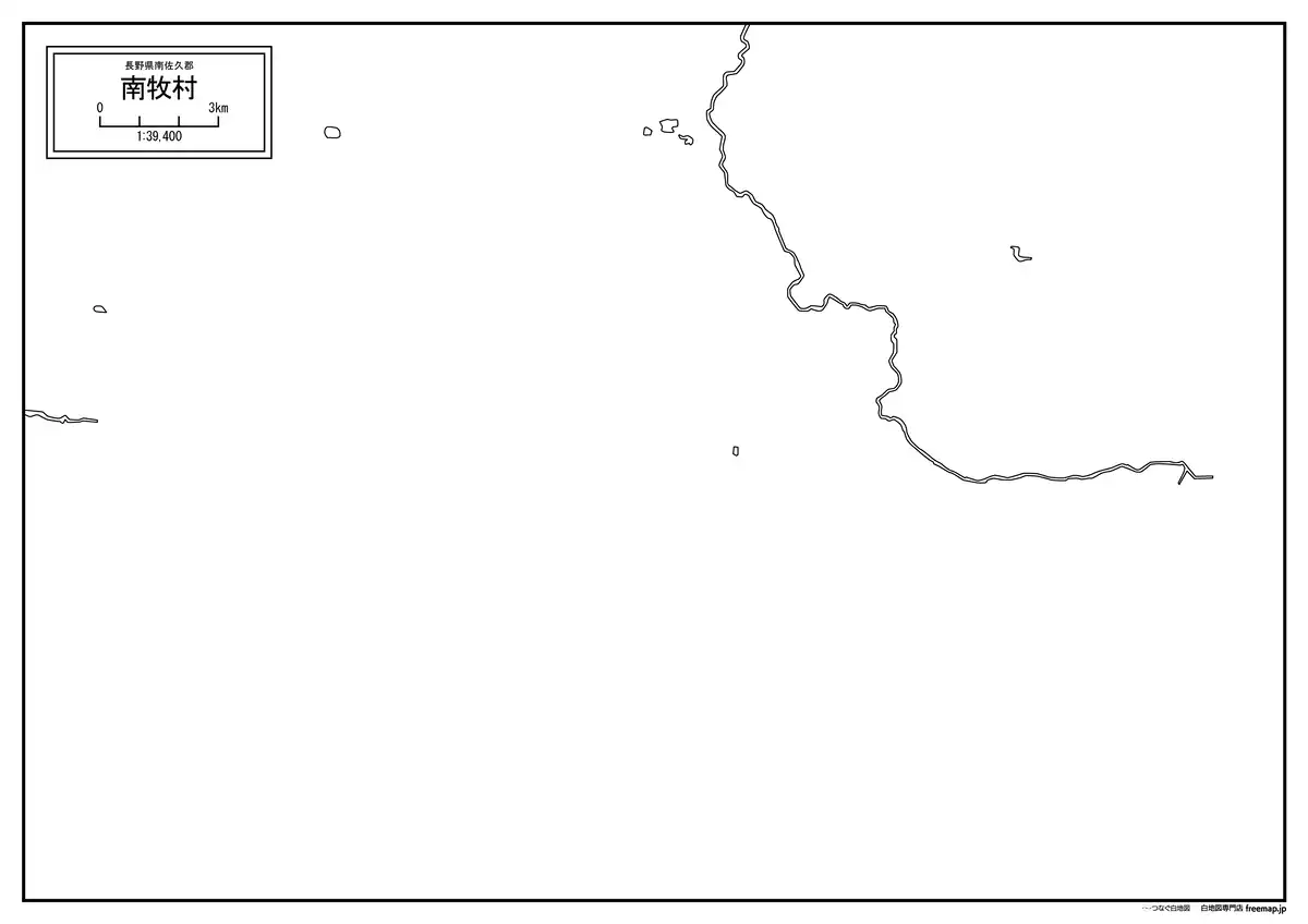 海岸線、川や池のみ記載
