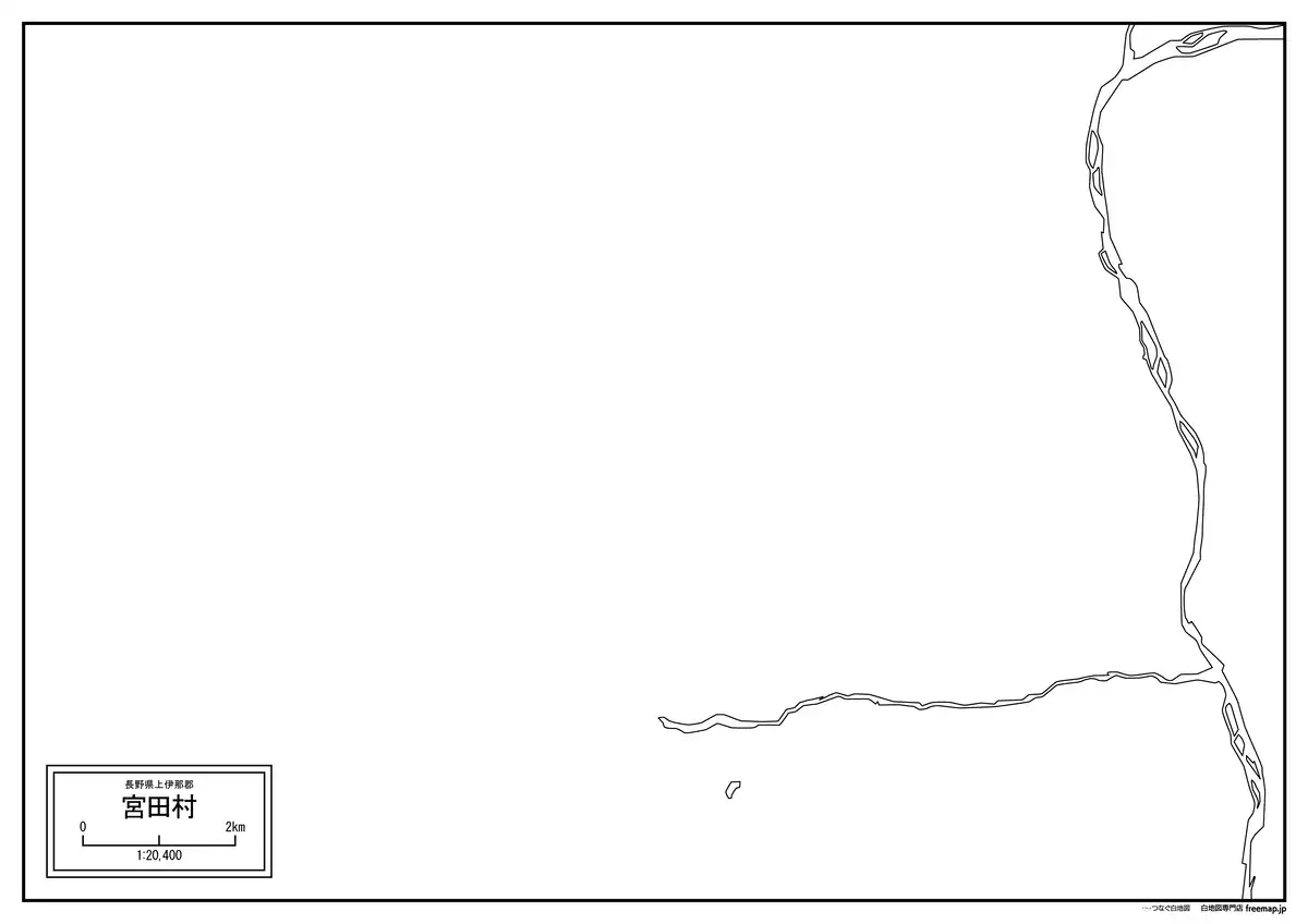 海岸線、川や池のみ記載