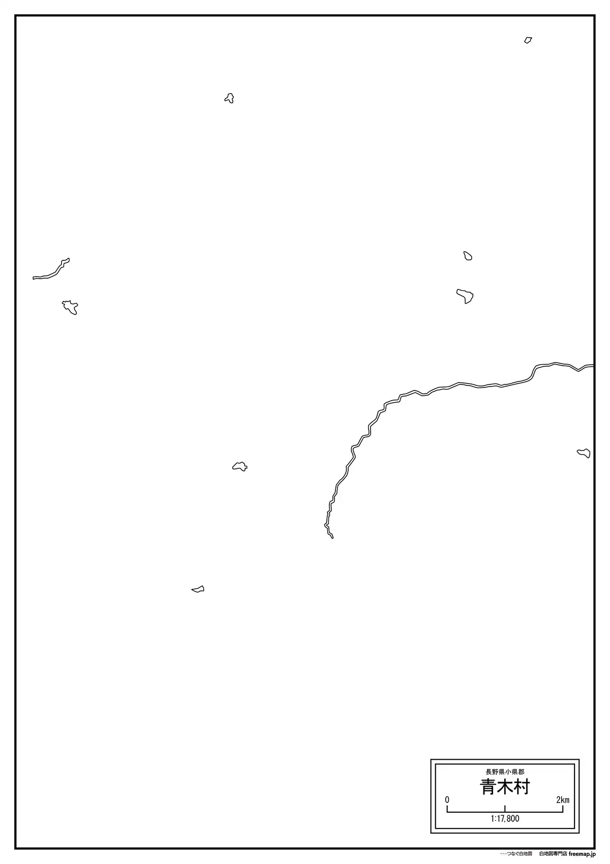 海岸線、川や池のみ記載