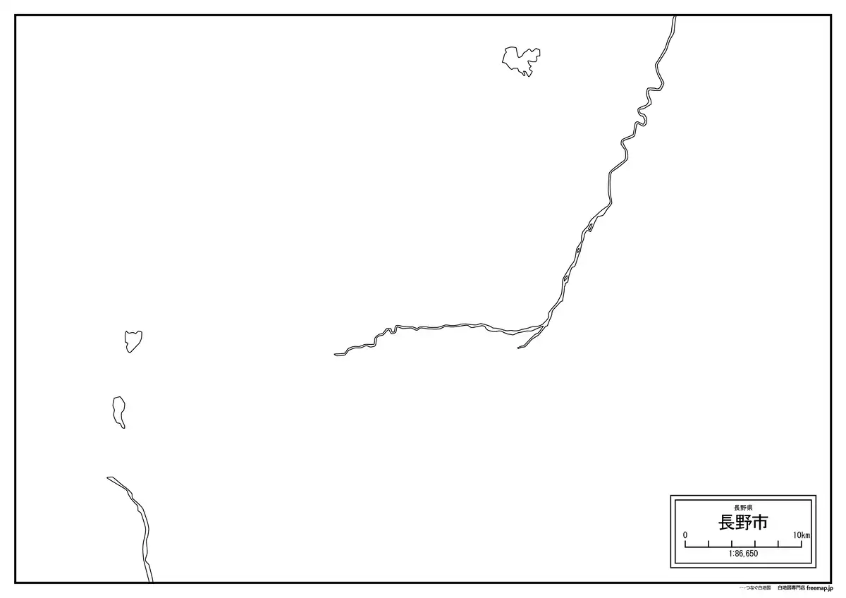 海岸線、川や池のみ記載