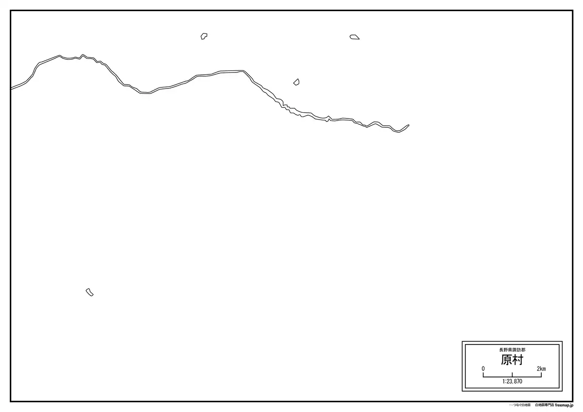 海岸線、川や池のみ記載
