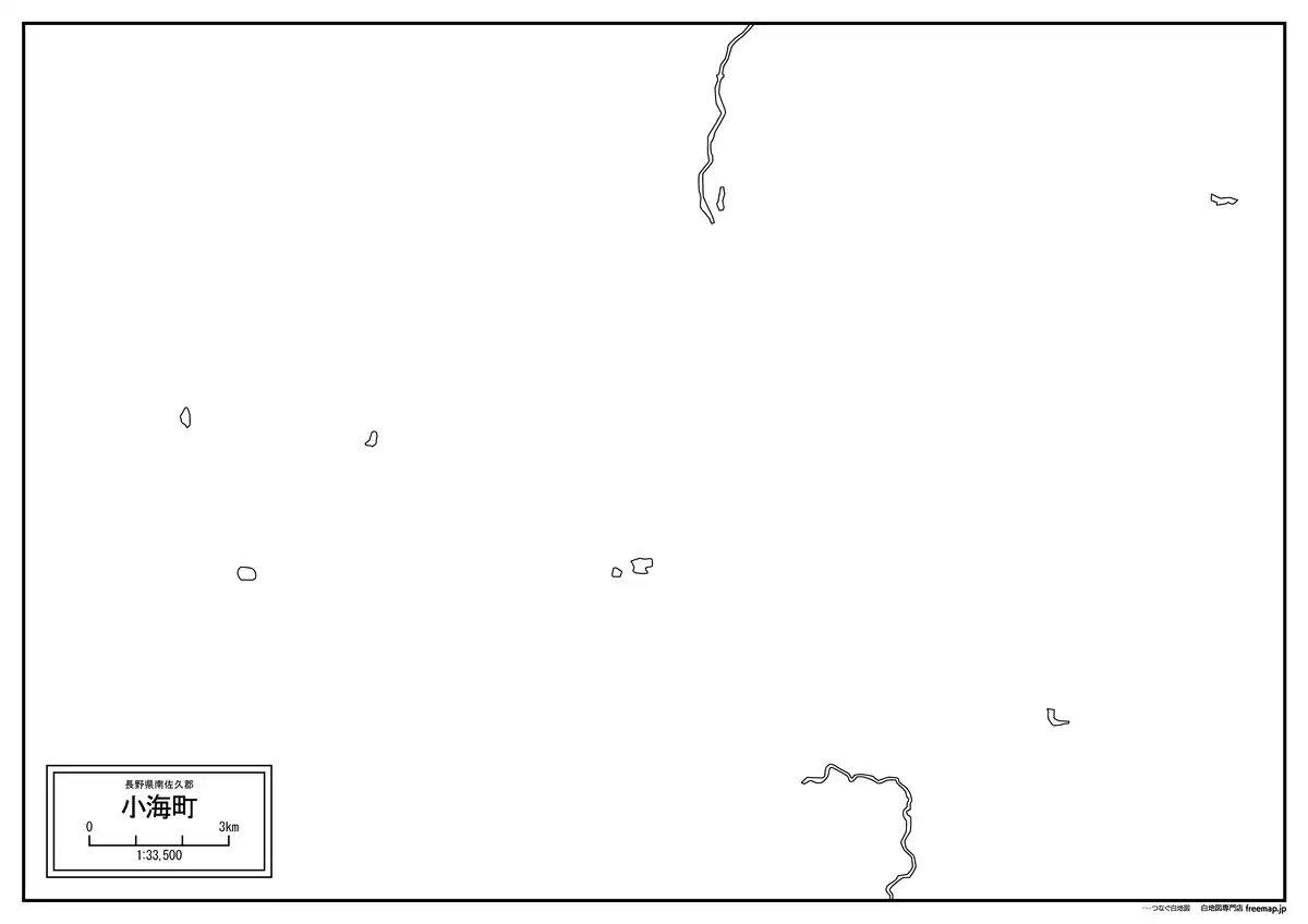 海岸線、川や池のみ記載