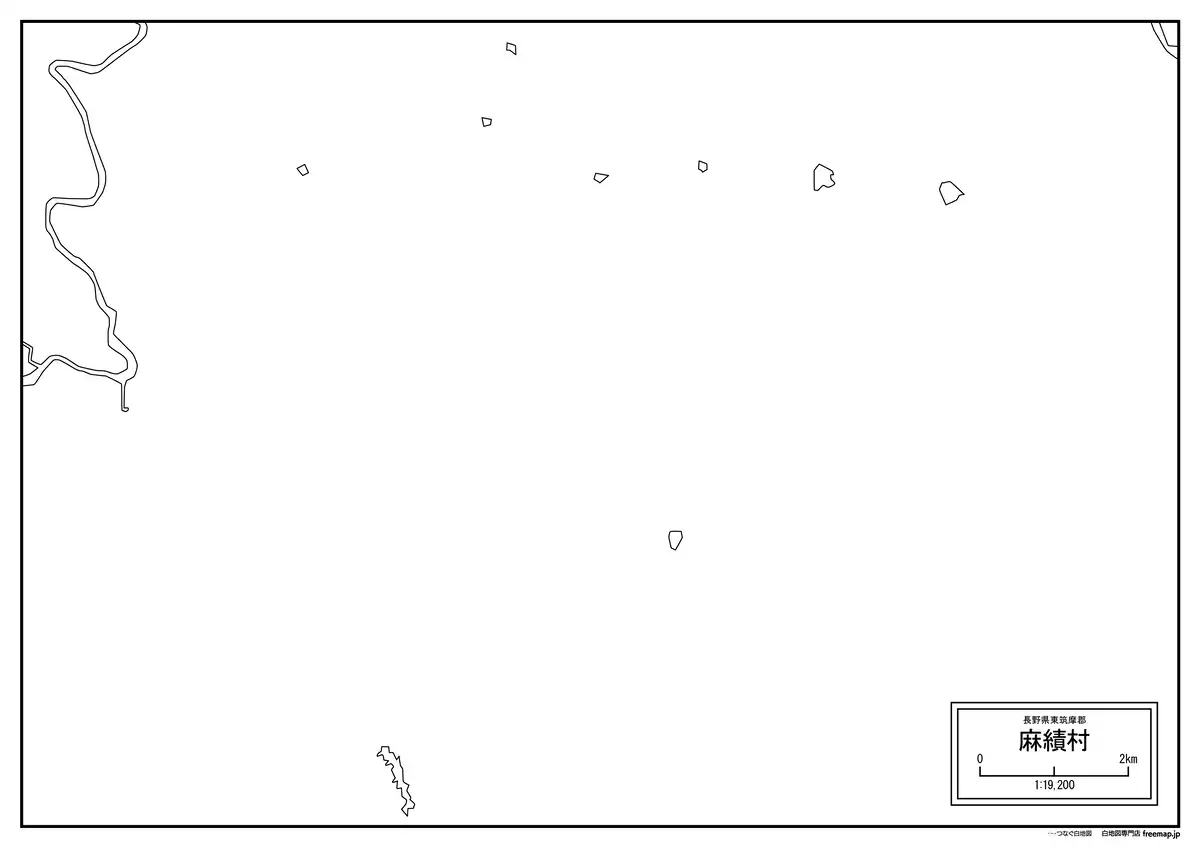 海岸線、川や池のみ記載