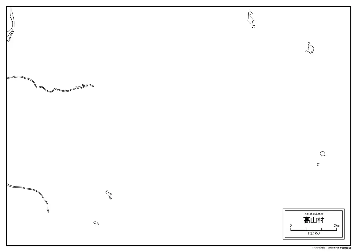海岸線、川や池のみ記載