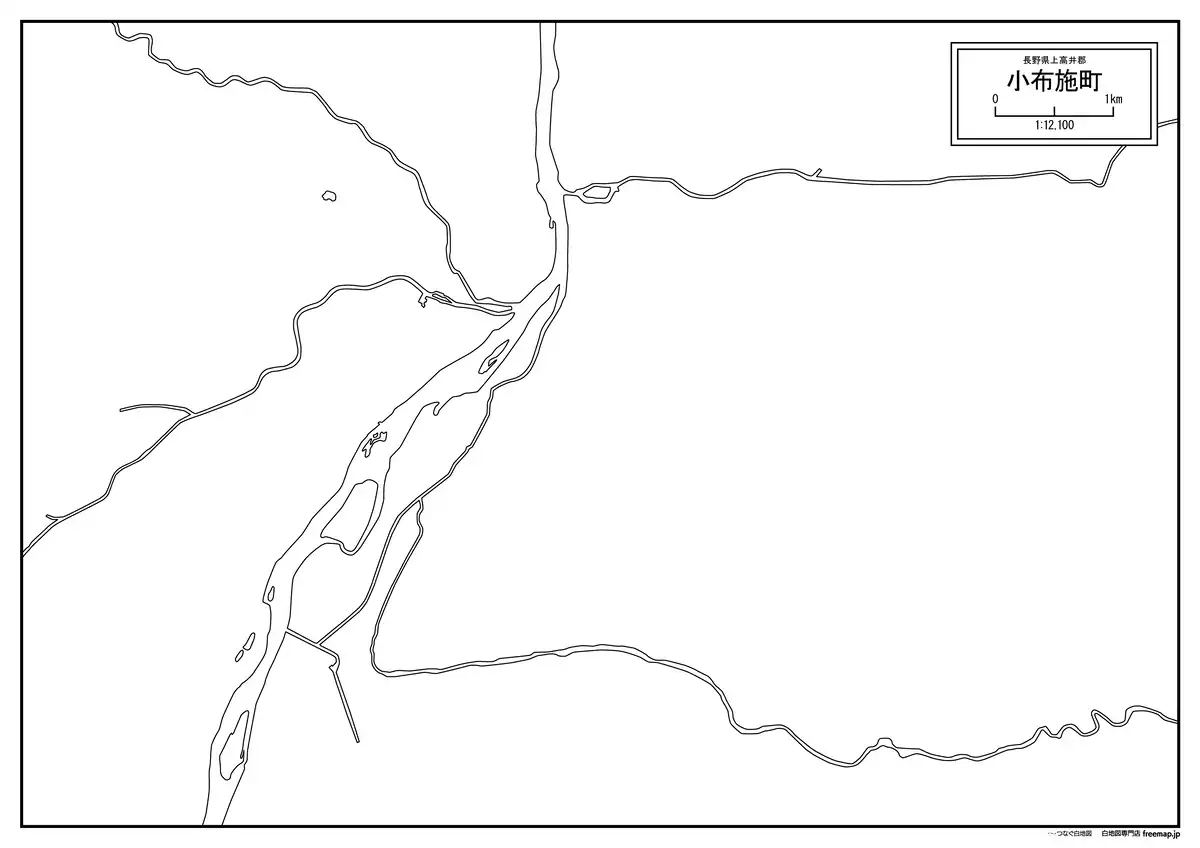 海岸線、川や池のみ記載