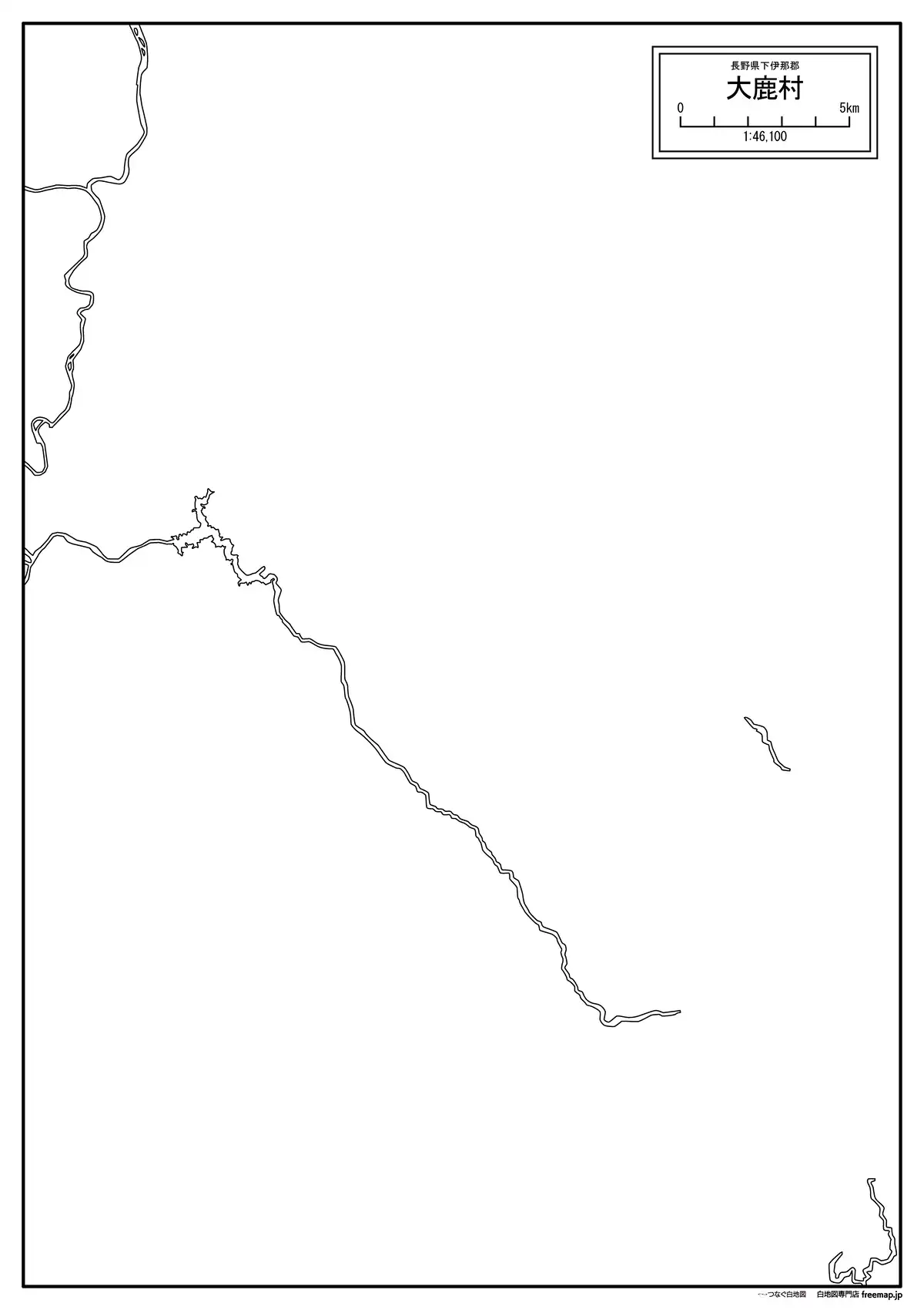 海岸線、川や池のみ記載