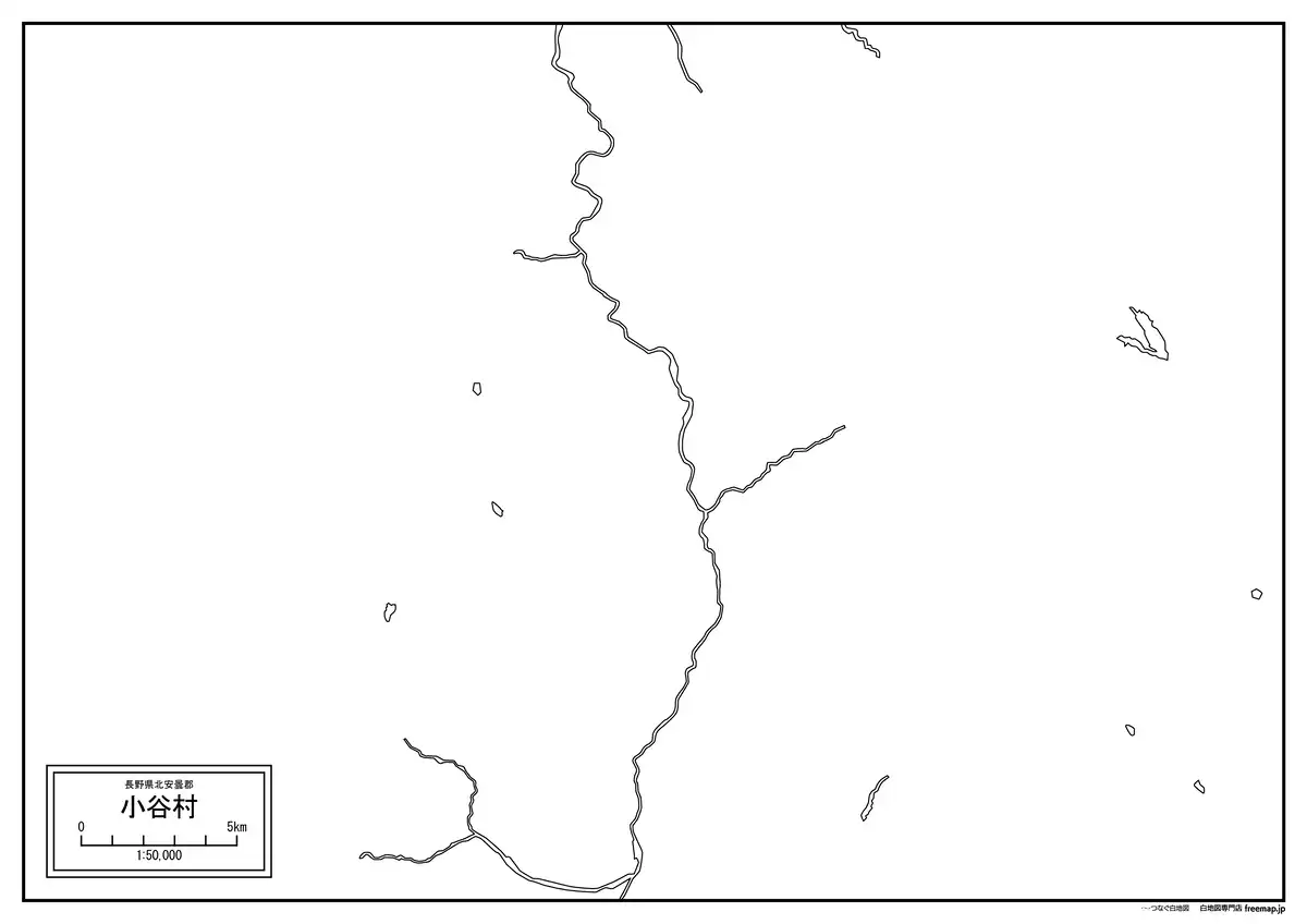海岸線、川や池のみ記載