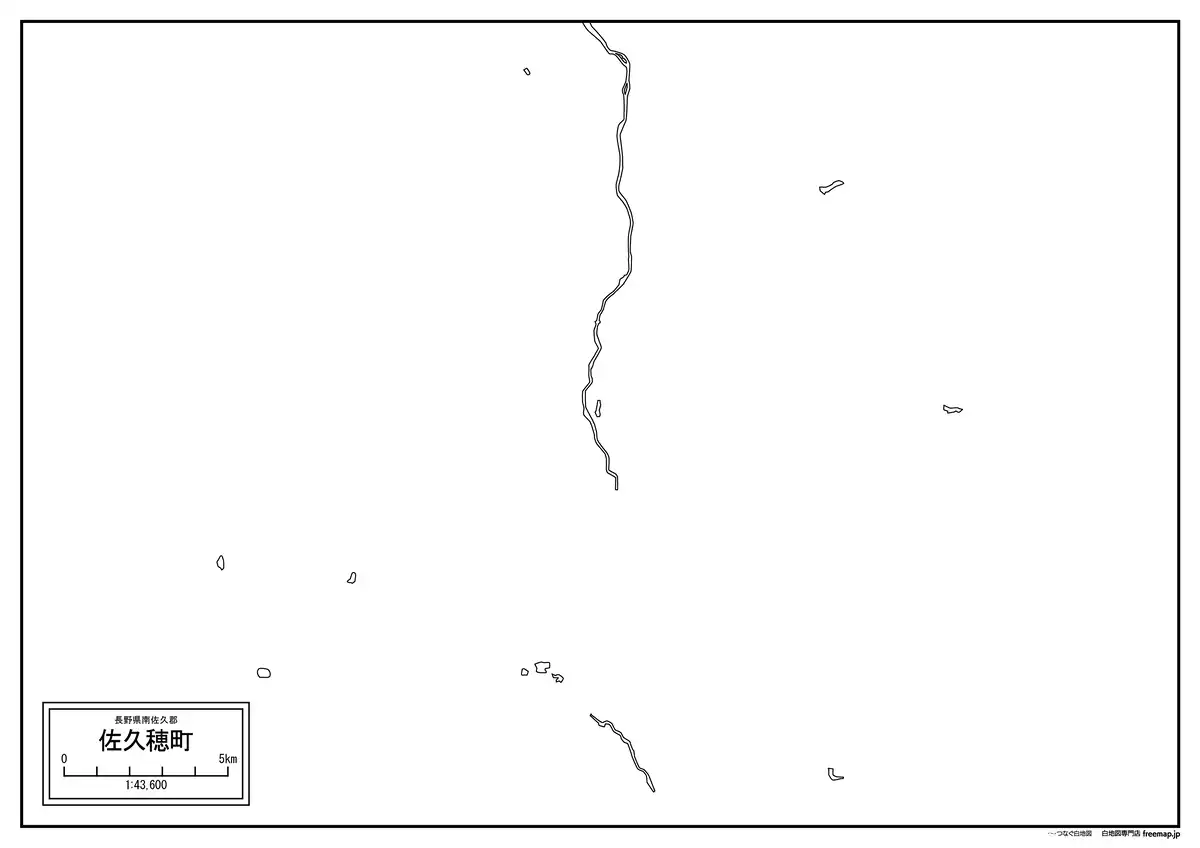 海岸線、川や池のみ記載