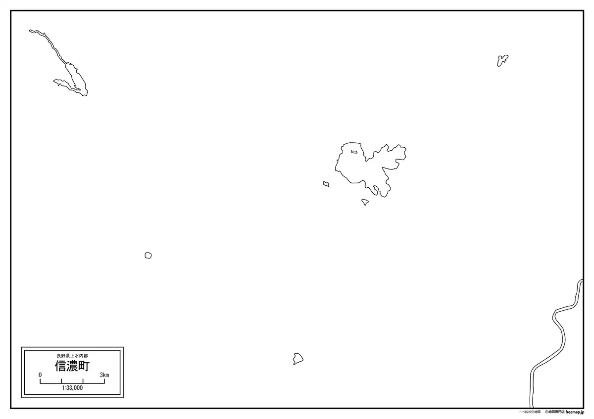 海岸線、川や池のみ記載