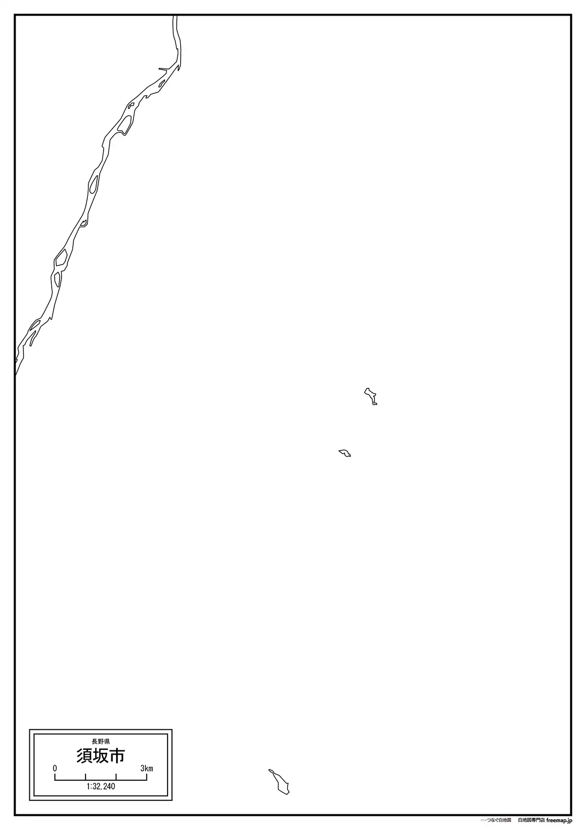 海岸線、川や池のみ記載